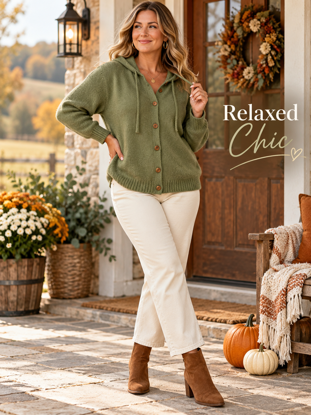 Cozy Charm Hooded Cardigan