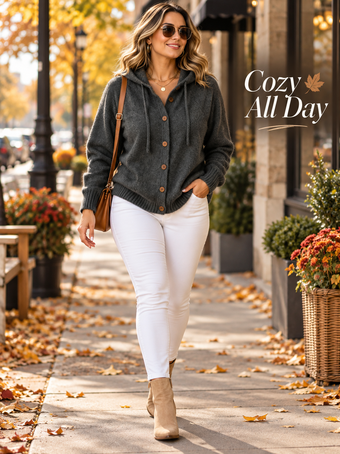 Cozy Charm Hooded Cardigan